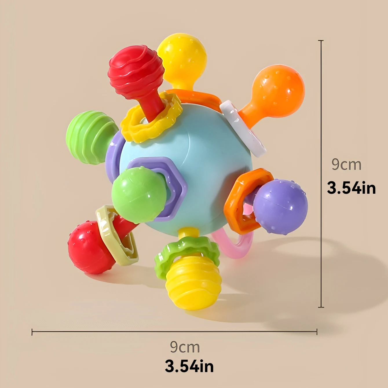 Hand Grip Ball Teeth-glue Manhattan Gnawing And Potable Rattle Sound Toy