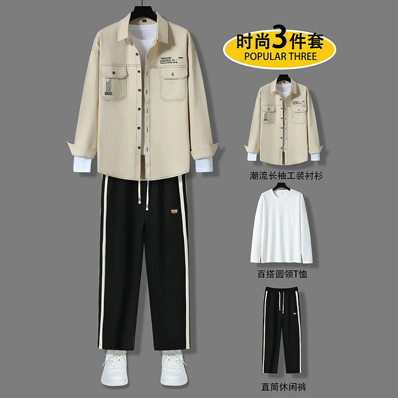 ربيع الخريف أزياء العلامة التجارية المطبوعة الرجال سترة سترة وسراويل 3 قطع مجموعة الوقوف طوق عارضة زوجين الرياضية