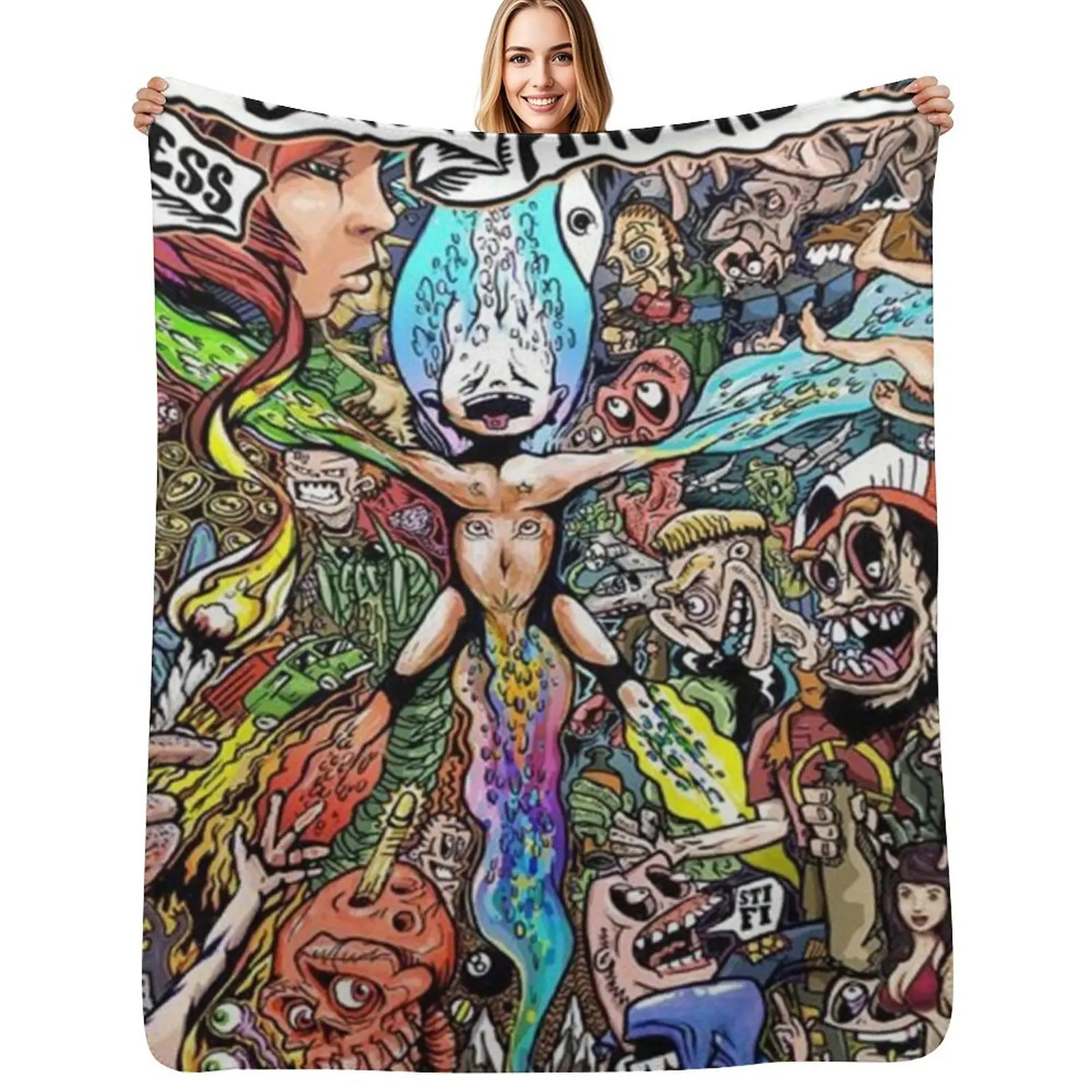 Sticky Fingers Caress Your Soul Album Cover Throw Blanket wednesday Giant Sofa Cute Beautifuls Plaid sofa bed Blankets