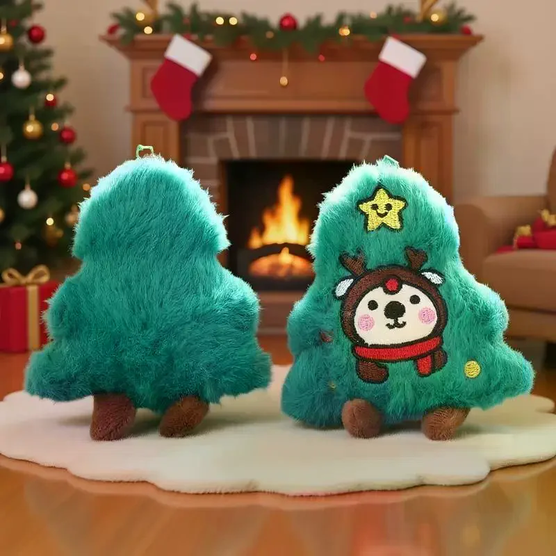 

Cute Cartoon Plush Christmas Tree Doll Pendant Creative Backpack Hanging Ornament Decorative