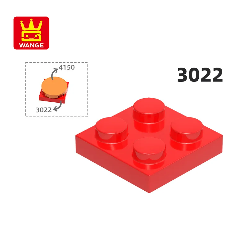 

Wange 100g 167 PCS/lot 3022 2x2 Basic Building Block Moc Loose Parts Compatible with Brick DIY Children's Toy Assembly Storage