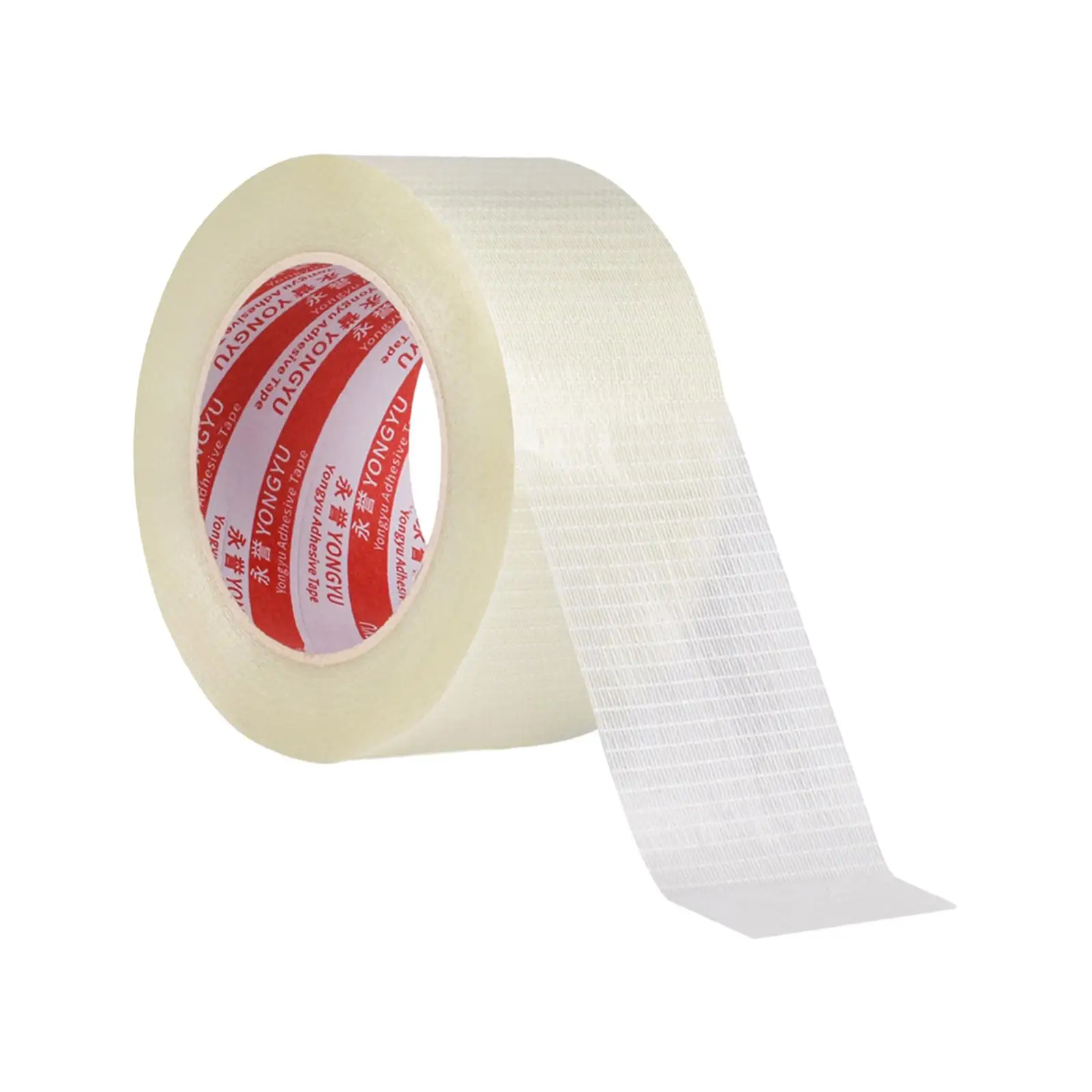 Single Sided Fiberglass Tape High Temperature Resistance Tear Resistant Transparent Strapping Tape for Indoor Outdoor Carton