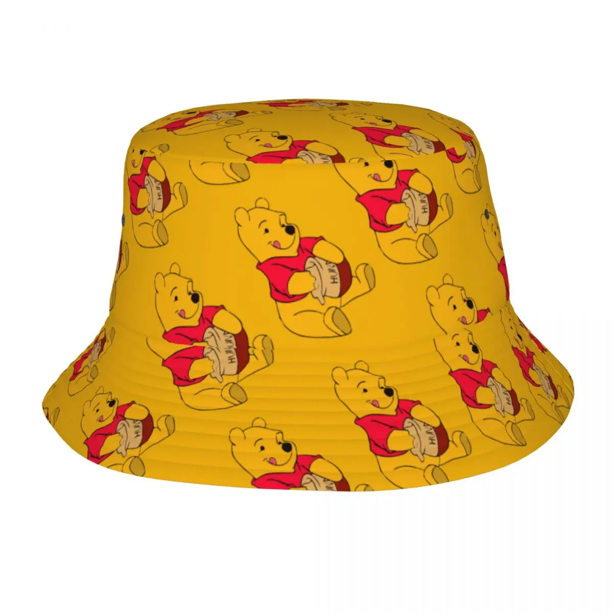 

Streetwear Winnie The Pooh Funny Bucket Hats Unisex UV Protection Outdoor Sports Fishing Caps Spring Picnic Headwear Bob Hat