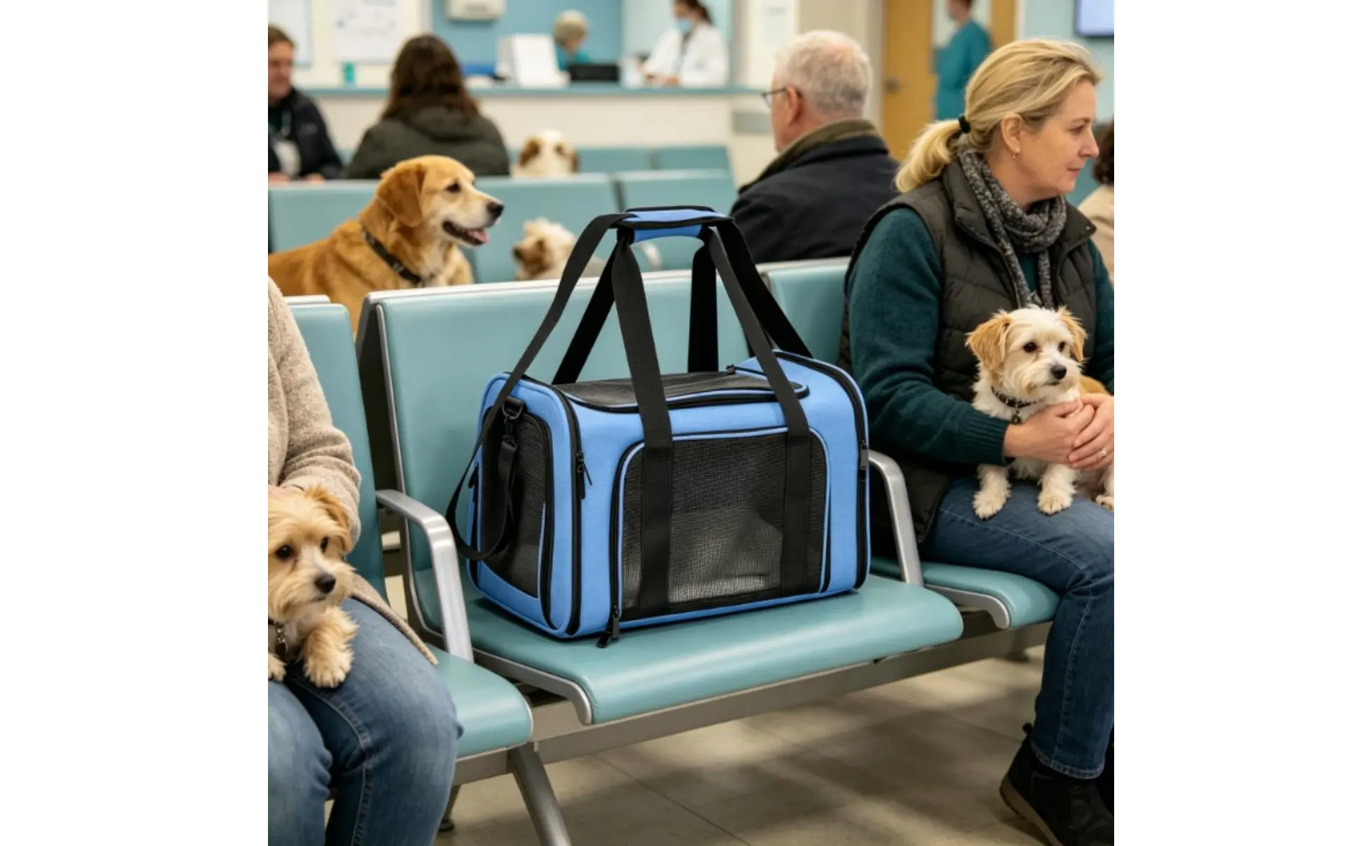 Mesh Pet Travel Carrier Foldable Design Soft Sided Pet Carrier Small Dog Travel Tote Lightweight Multiple Openings for Car Rides