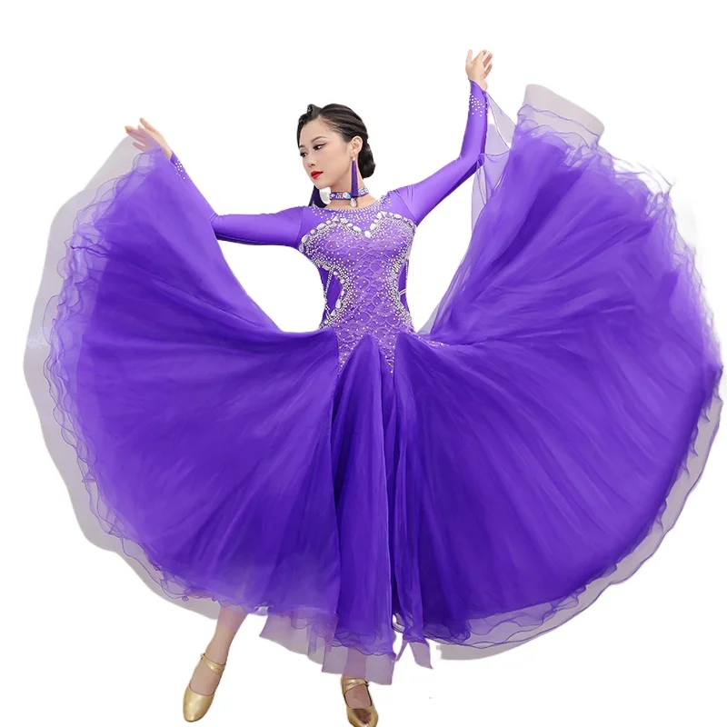 2024 Newest Woman Ballroom Dance Competition Dress Dance Ballroom Waltz Standard Dance Dress Women Ballroom Dress M092