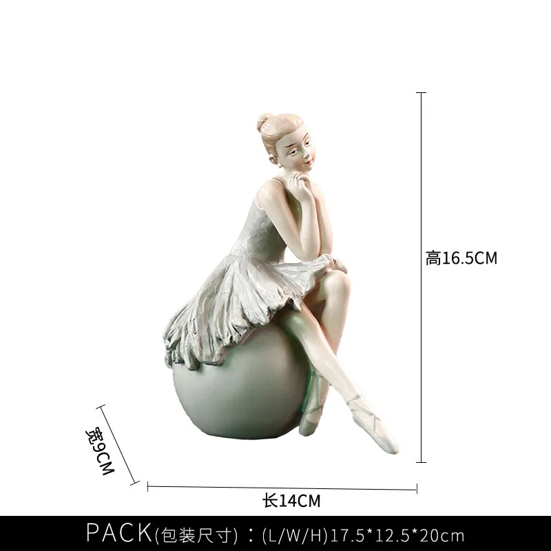 Creative and Elegant Ballet Resin Statue, Ballet Dancer Girl Decoration, Desktop Statue, Home Office, Study, Home Decoration
