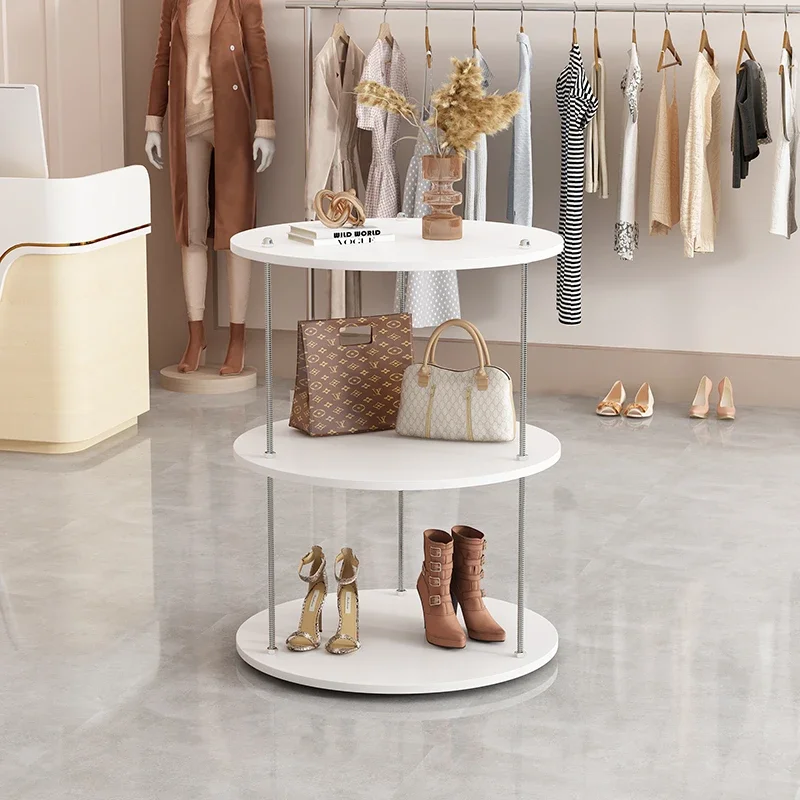 Round new display stand Cosmetics Shoes Products Showcase Display Rack Supermarket Stack Head Maternal and Infant Display Cabine