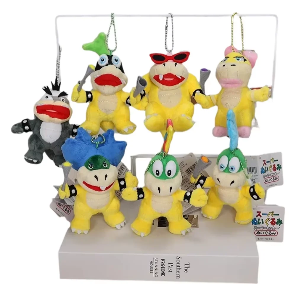 Super Mario Koopalings 5inch Plush Set - 7PCS Keychain Doll Collection Larry Morton Wendy Iggy Roy Lemmy Ludwig Stuffed Characte