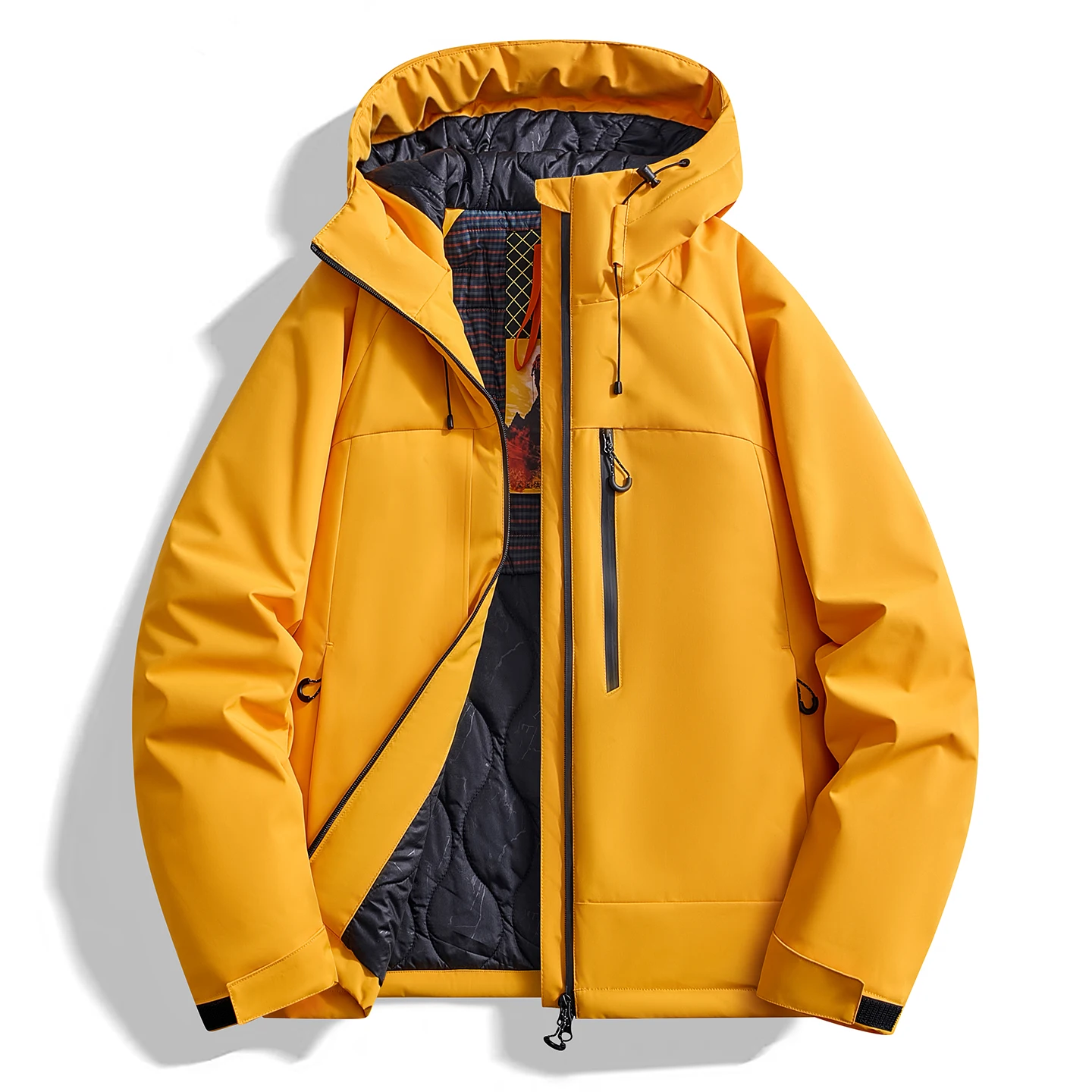 Softshell Outdoor Jacket Men Thick Warm Fleece Lined Hooded Coat Windproof Winter Man Parkas Loose Coat Hiking Jackets Outwear