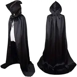 Novel Halloween Cape Black Party Cloak Dress up Costume Kids Death Cosplay Hooded Robe Costume Halloween Cloak Cosplay Costume