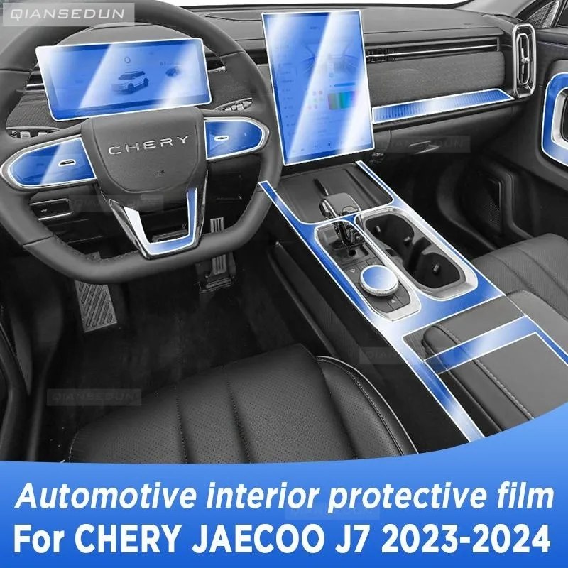 For CHERY JAECOO J7 2023 2024 Gearbox Panel Navigation Screen Automotive Interior Protective Film Anti-Scratch Sticker