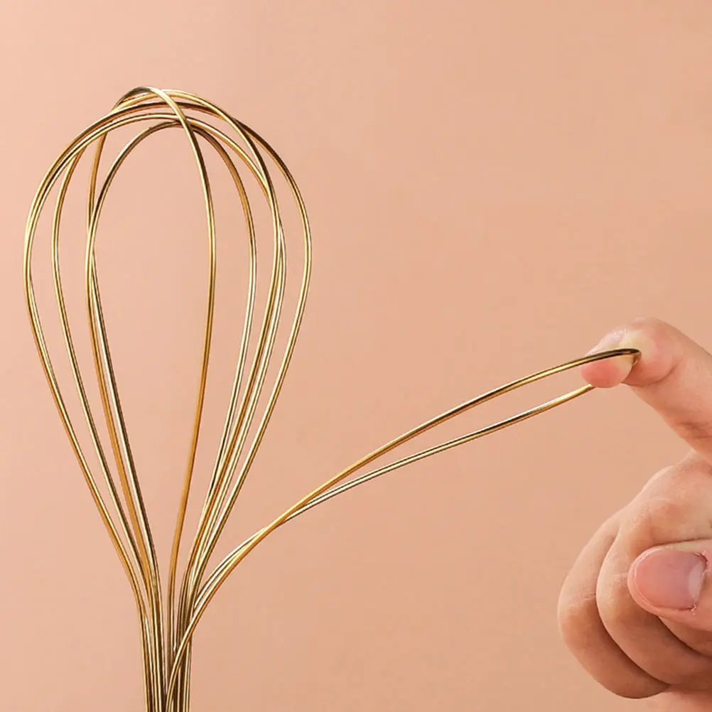 

Sturdy Egg Whisk H held Mixer Efficient Beater 304 Stainless Steel Smooth Edge Non Rust Kitchen Tool Baking Aid