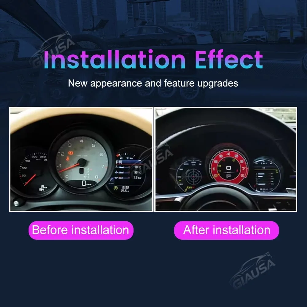 For Porsche Cayman 911 991 987 For Porsche Boxster 997 2012-2023 Upgrade LCD Car Digital Cluster Instrument Speedmeter Dashboard