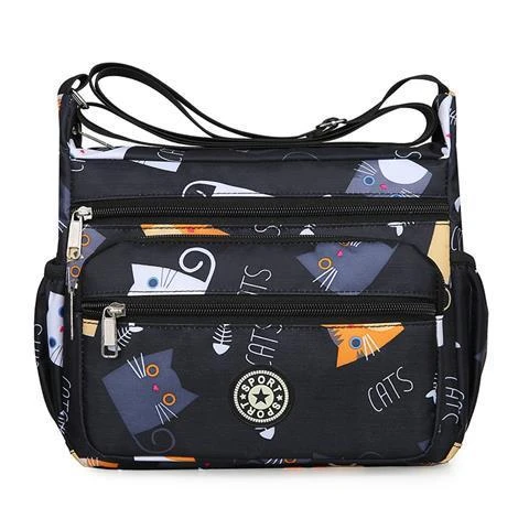 Women Shoulder Messenger Bag Nylon Oxford Lightweight Waterproof Zipper Handbags Package Large Capacity Travel Crossbody Bag