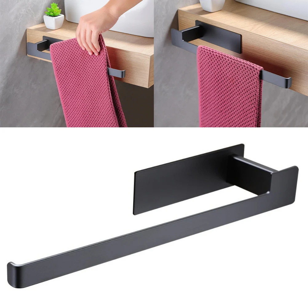 35*10*5cm Double Towel Rack Bathroom Accessory Bathroom Accessories Easy Installation Without Tools Flexible Application