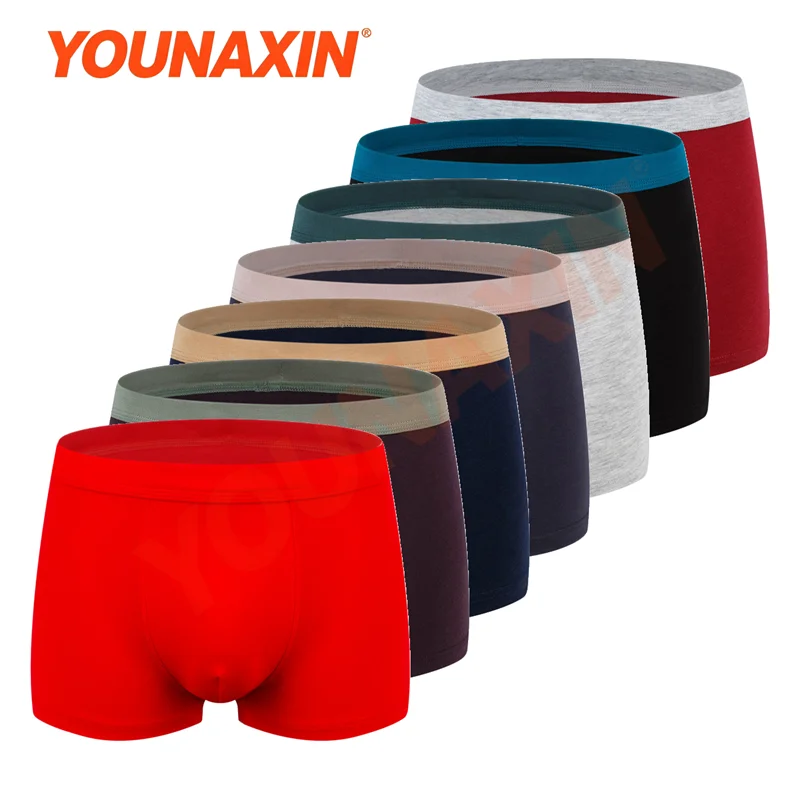 7 Pcs Men's Plus Size Boxer Briefs Cotton Breathable Underwear Big Size Underpants Asian Size XL 2XL 3XL 4XL 5XL 6XL 7XL 8XL 9XL