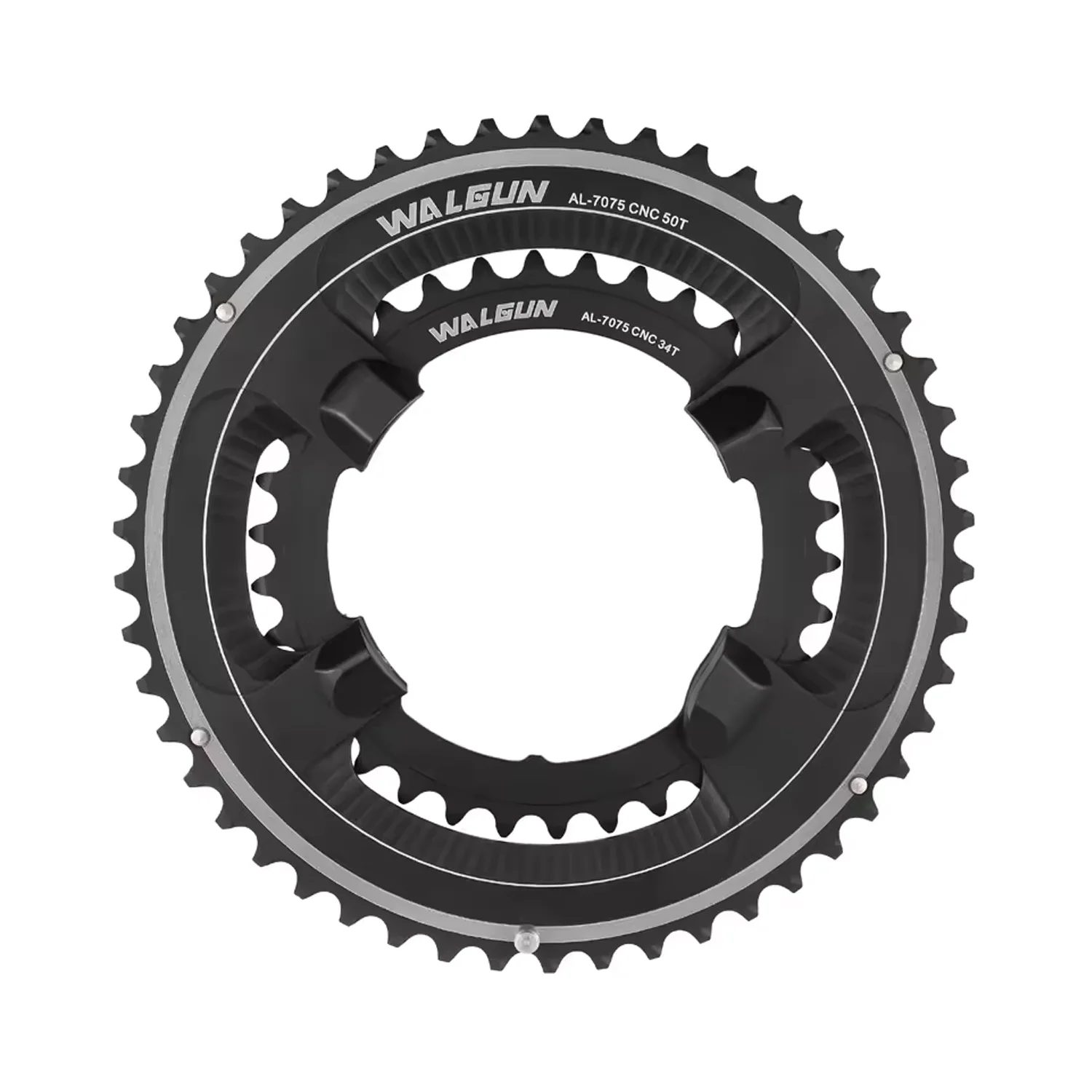

WALGUN 105 FC-R7000 ULTEGRA FC-R8000 Crank Road Bike Chainring 50-34t 52-36t 53-39t Bolts Double Bicycle Chain Wheel