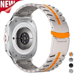 Luxury Titanium Strap for Samsung Galaxy Watch 7 Ultra 47mm Metal Stainless Steel Band for Galaxy Watch 7 Ultra Bracelet Correa
