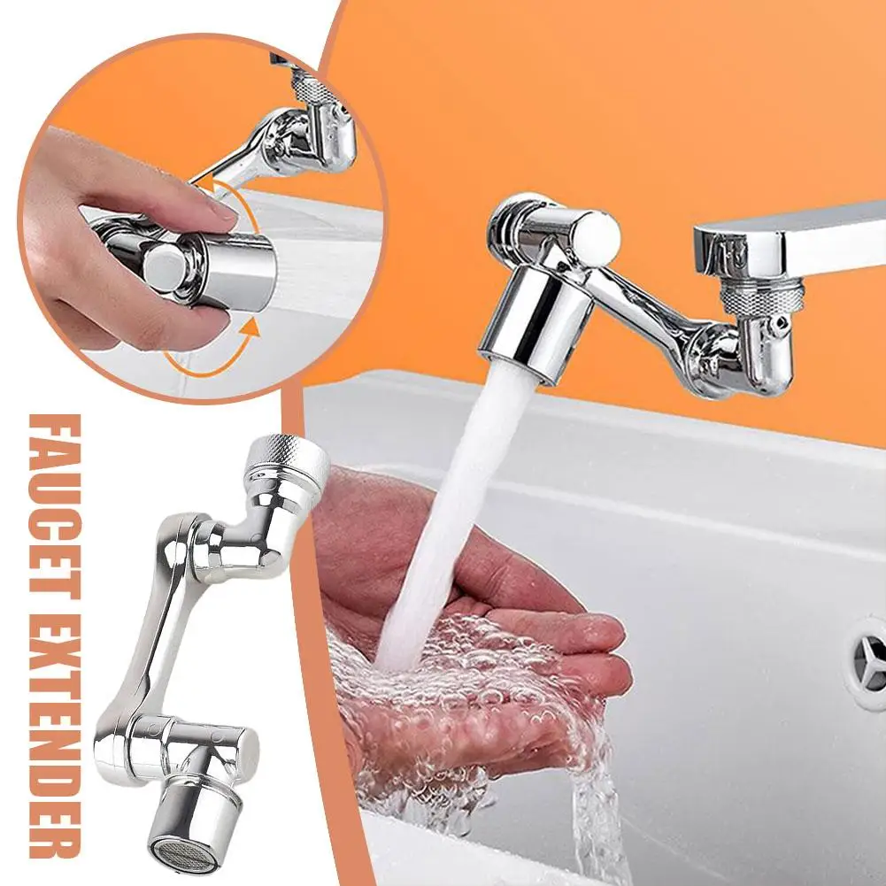 Rotatable Multifunctional Extension Faucet Aerator 1080 Degree Swivel Robotic Arm Water Filter Sink Water Tap Bubbler Sink Fit