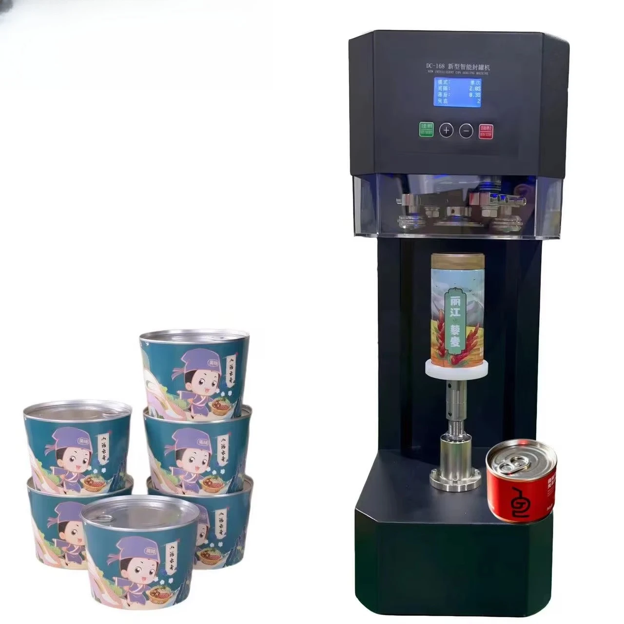 

50-130mm Diameter Electric Semi Automatic Canning Sealer for Beverage Bottles & Tin Cans Aluminum Can Sealing & Packing Machine