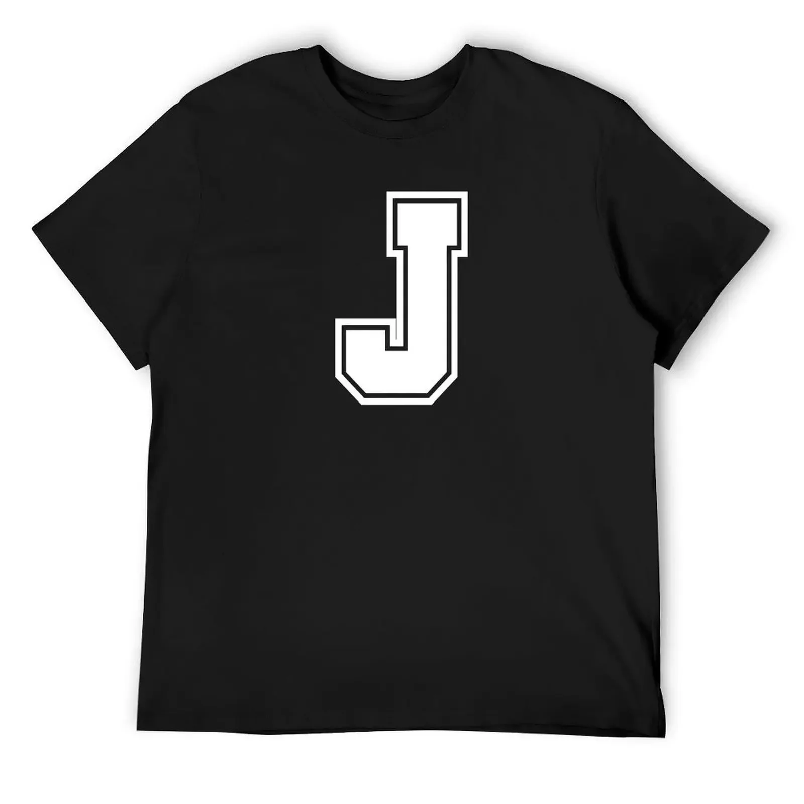 

J letter T-Shirt designer shirts cheap stuff shirts graphic tee customs T-shirt men