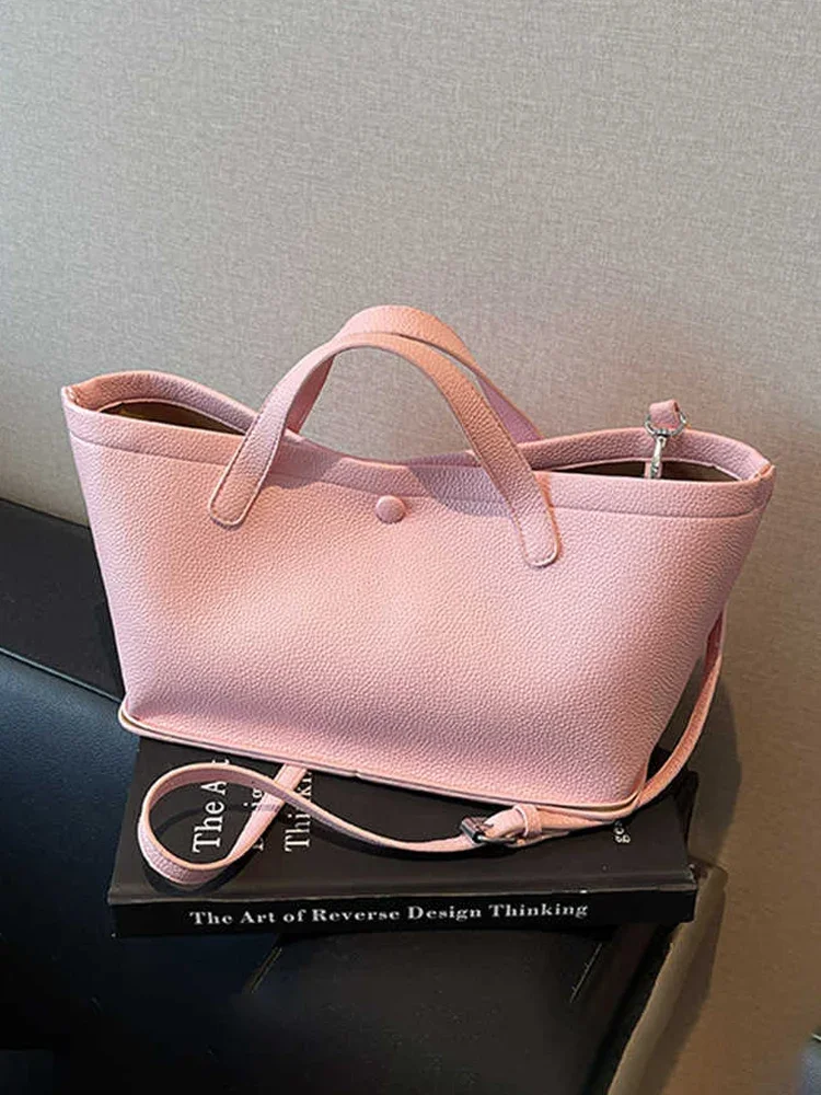 

Роскошная дизайнерская сумка 2025 года, новая летняя большая вместительная сумка-тоут с французской текстурой, сумки через плечо на одно плечо из искусственной кожи