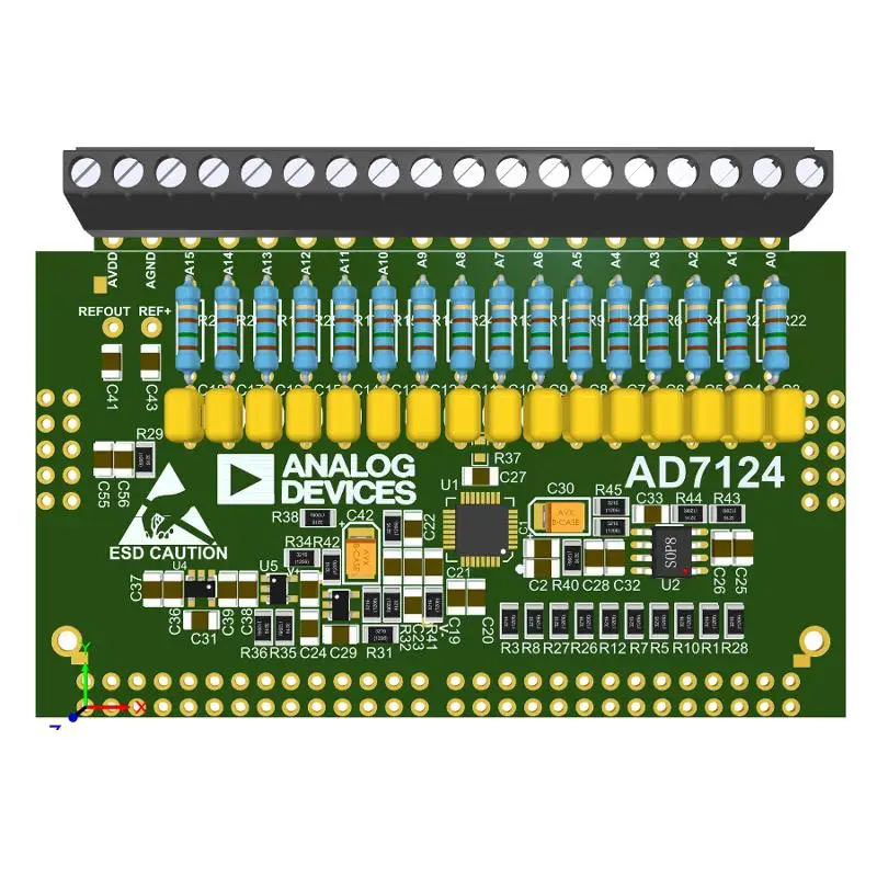 AD7124 module AD7124-8 24-bit ADC signal acquisition thermocouple PT100 RTD strain gauge