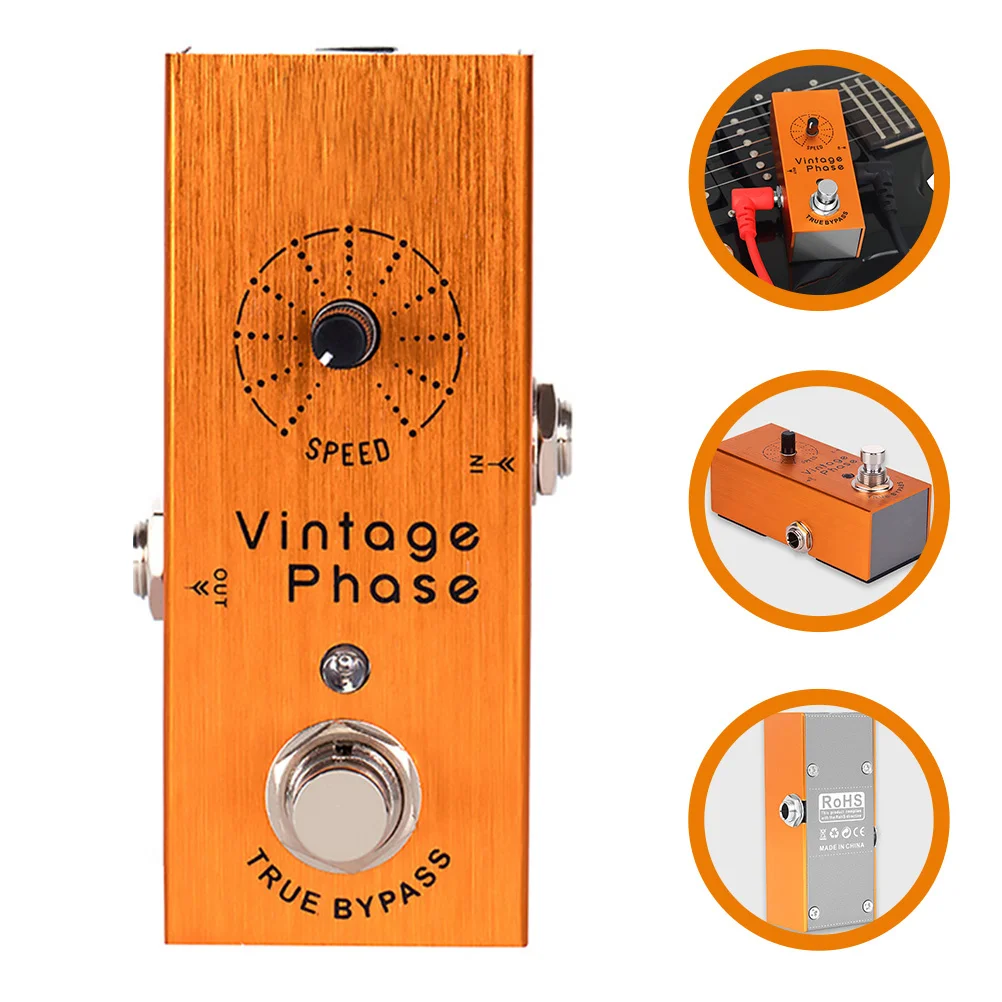 

Analog Phase Effect Pedal For Electric Guitar Bass Metal Shell True Bypass Classic Mini Guitar Effects Practical Instrument