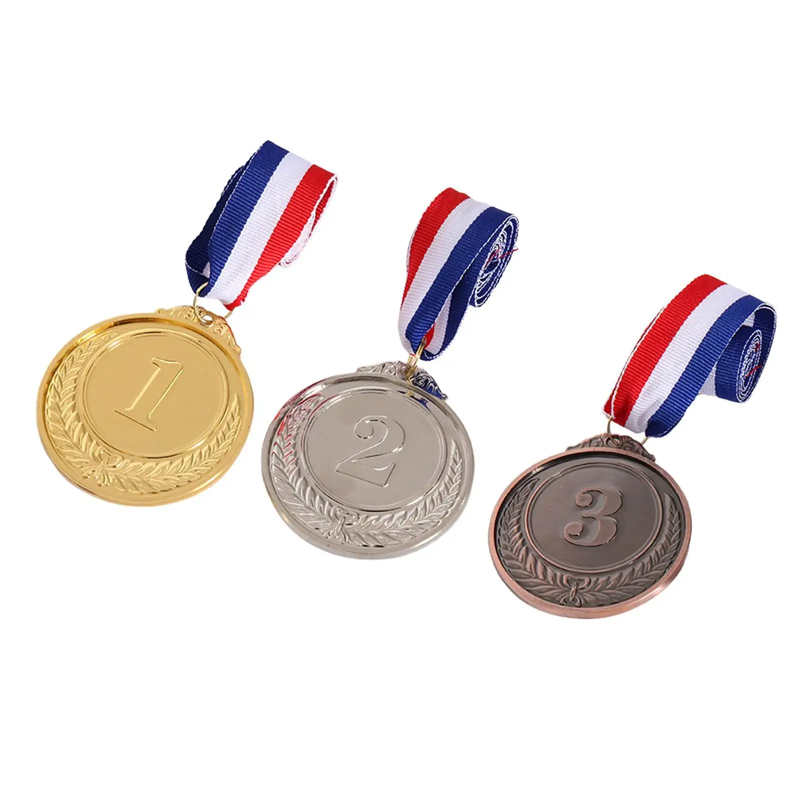 Award Medal with Neck Ribbons Souvenir Award Medals for Competition Basketball Soccer Kids Adults Sports Events