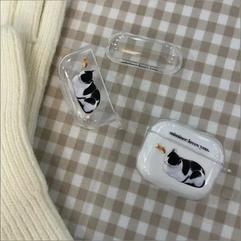 Niedliche Tier-Katzen-Kopfhörerhülle für Airpods 4. 3. Pro 3 2 Stoßfeste Schutzhülle für Airpod 2 3 1 Schutz-Zubehör Shell Fundas – Detail 2