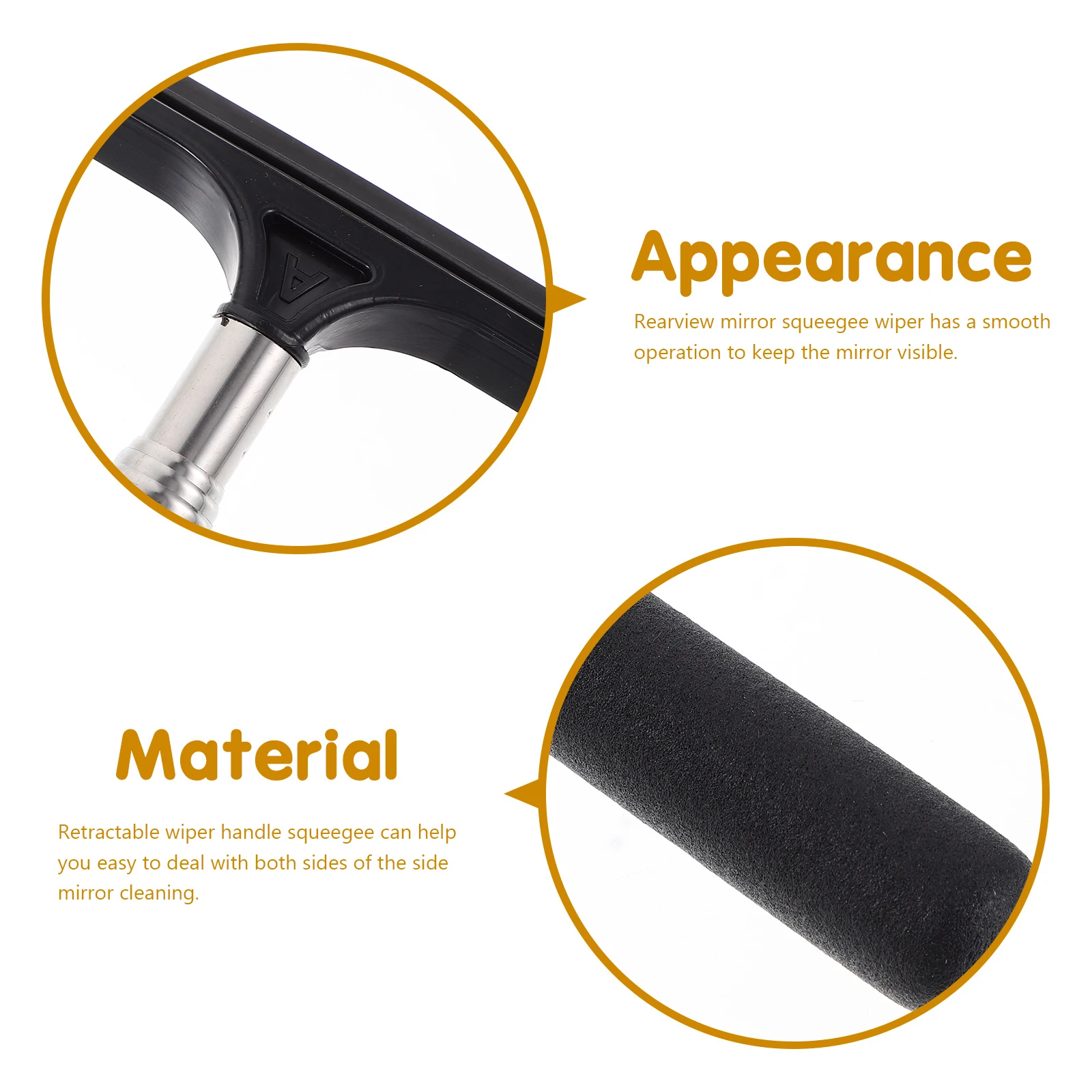2 шт., скребок для бокового зеркала автомобиля, щетка для чистки стеклоочистителя, длинная ручка, выдвижной очиститель зеркала заднего вида, розовое стекло, вода