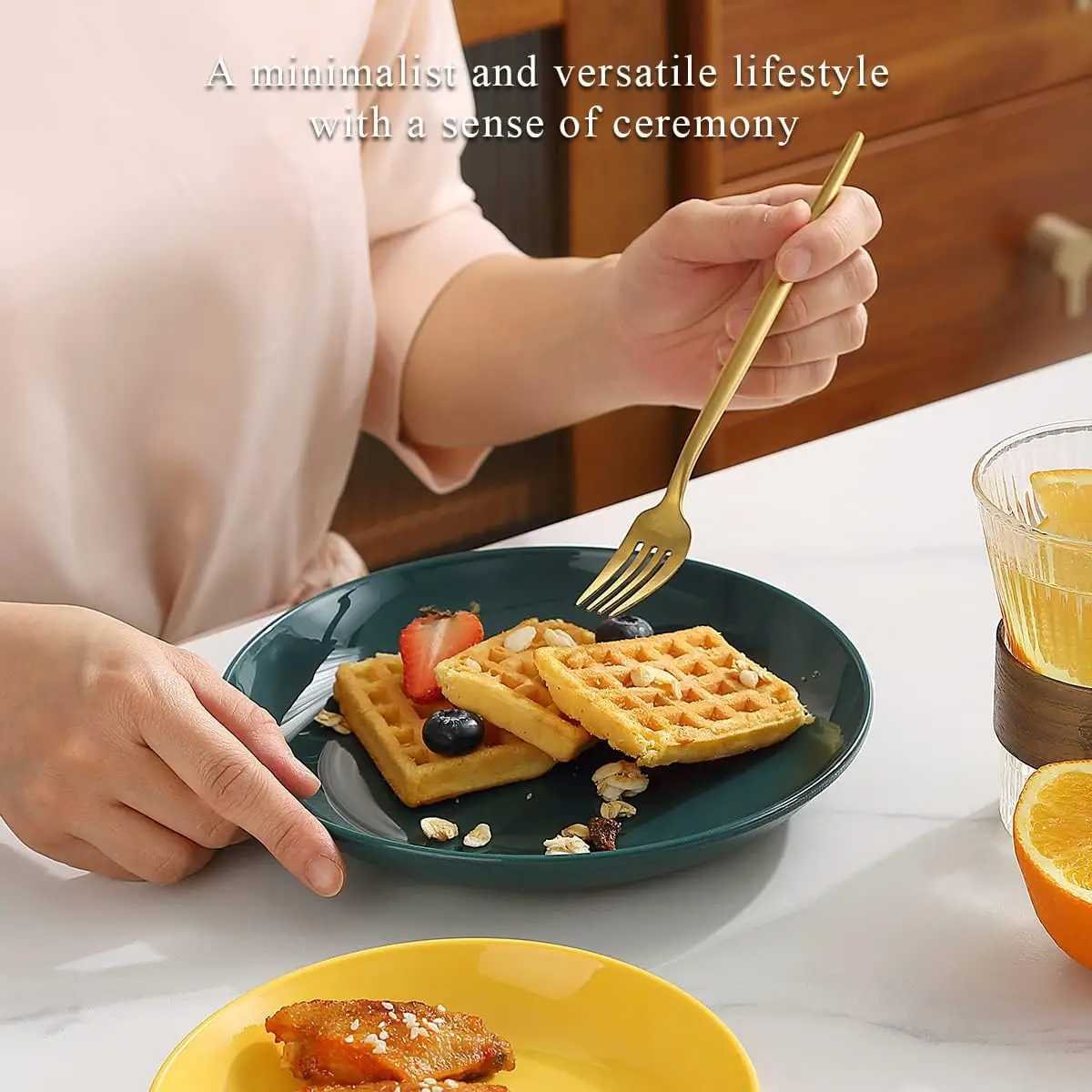 Plastic Plates Set of 12 Pieces,Dinner Plates 3 Size 6.25/7.75/9.25 inch Unbreakable Reusable Dishes for All Purpose and All Age