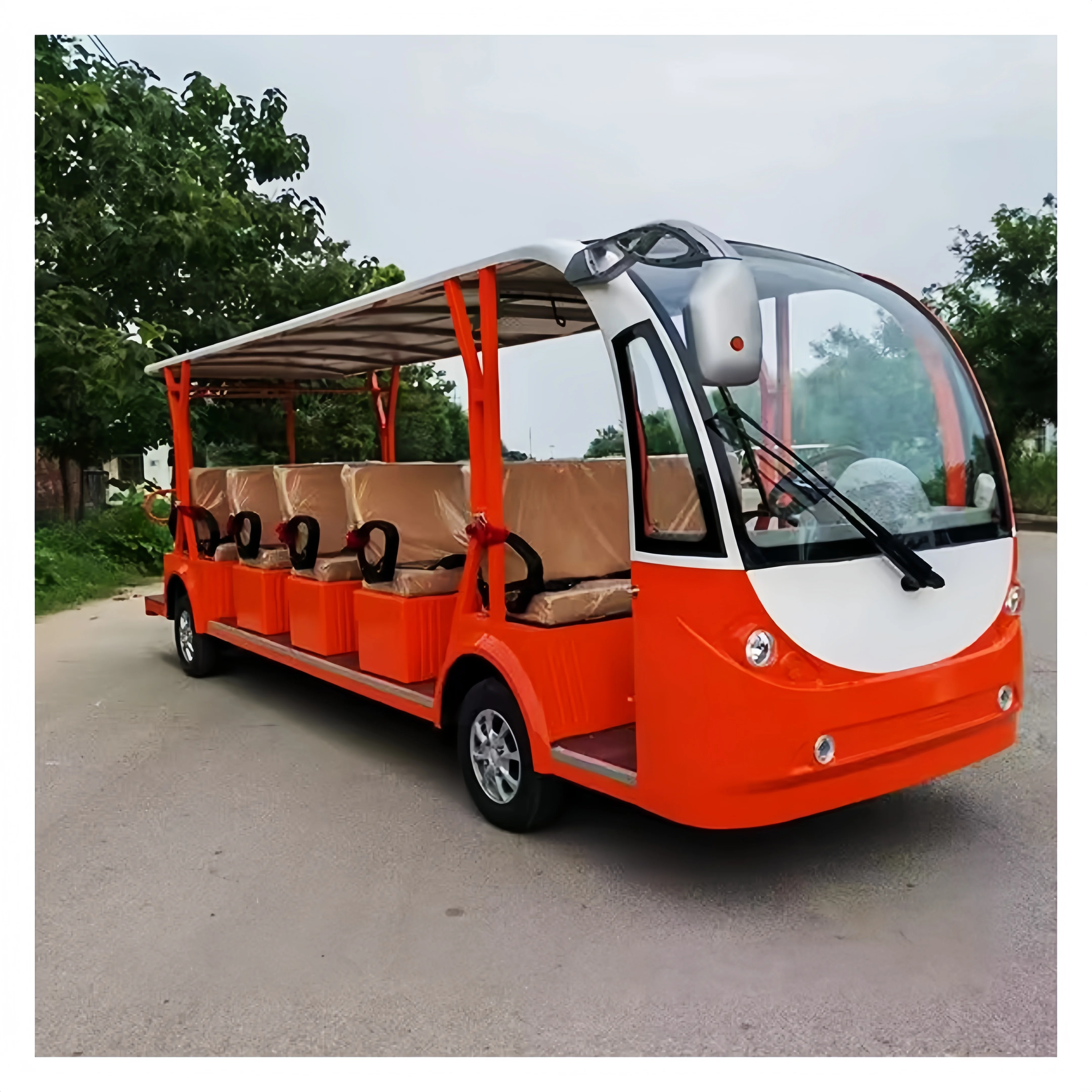 Good Performance Lithium Battery 14 Seats Electric Tour Shuttle Car Sightseeing Bus