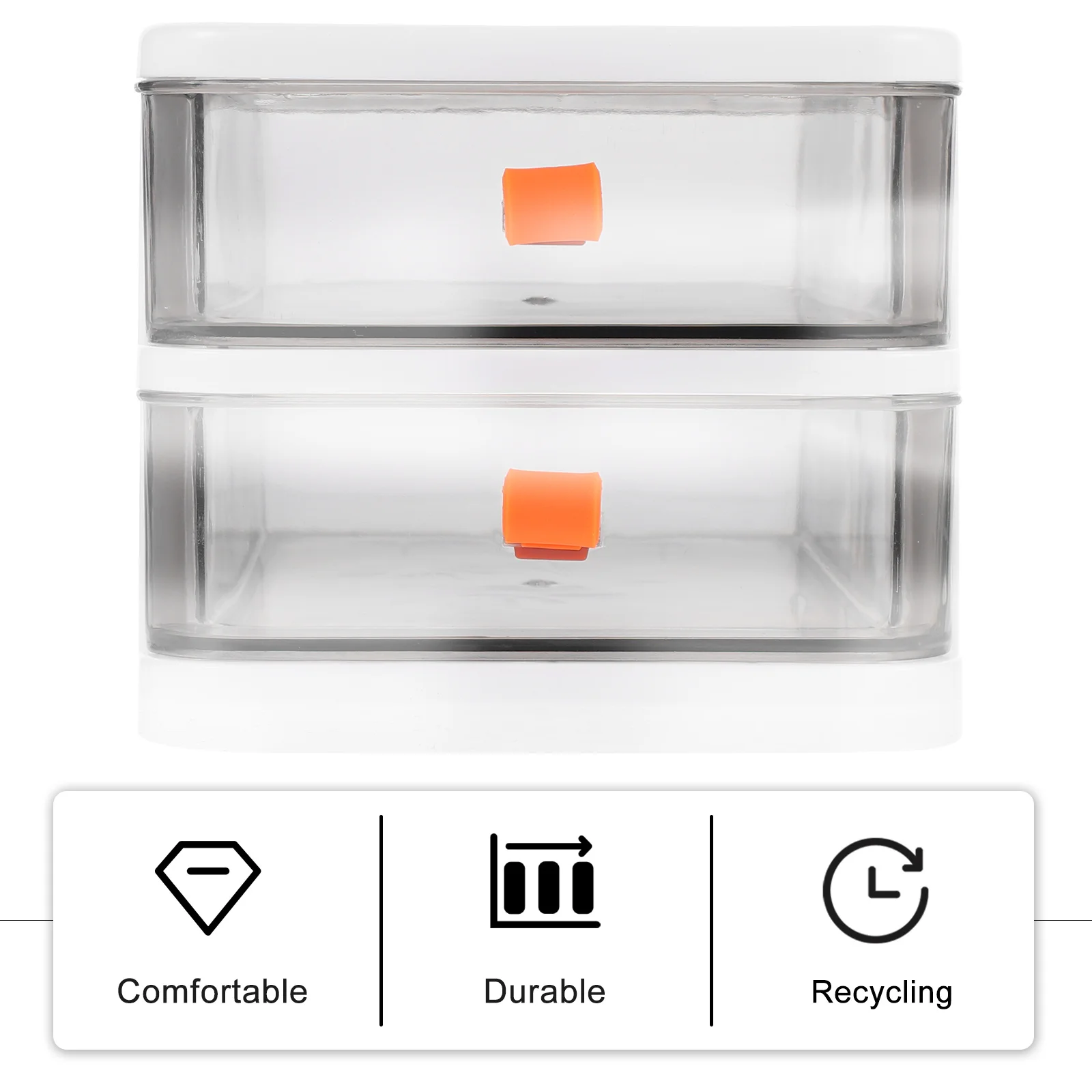 1 pc Desktop Organizer Box Multi-Storey Storage Drawers Transparent For Office Study Room Small Desk Organizer Stationary