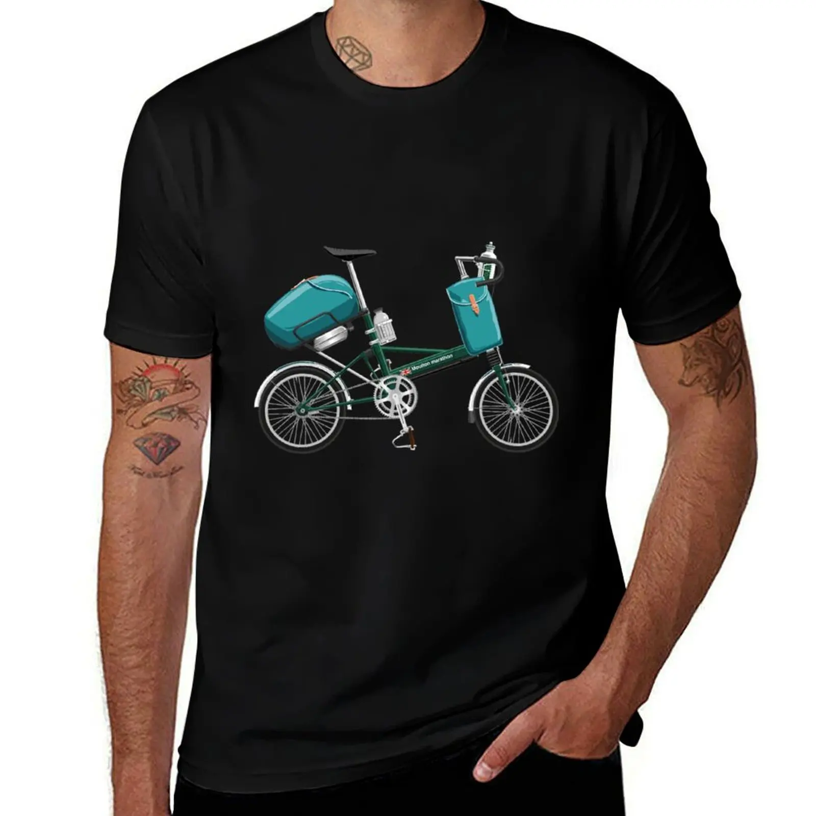 Moulton Marathon Bicycle T-Shirt Big and Tall Crew Neck Tee