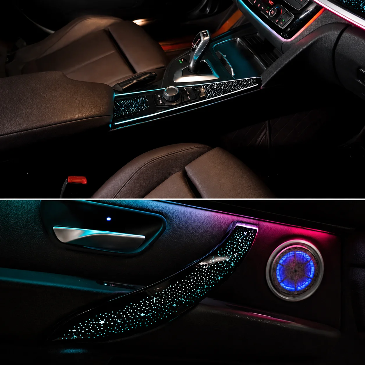 

CF LED Interior Atmosphere Ambient Light For BMW 3 4 Series F30 F32 F33 F36 2013-2019 RGB Dynamic Active Lamp Strip Kit Trim Car