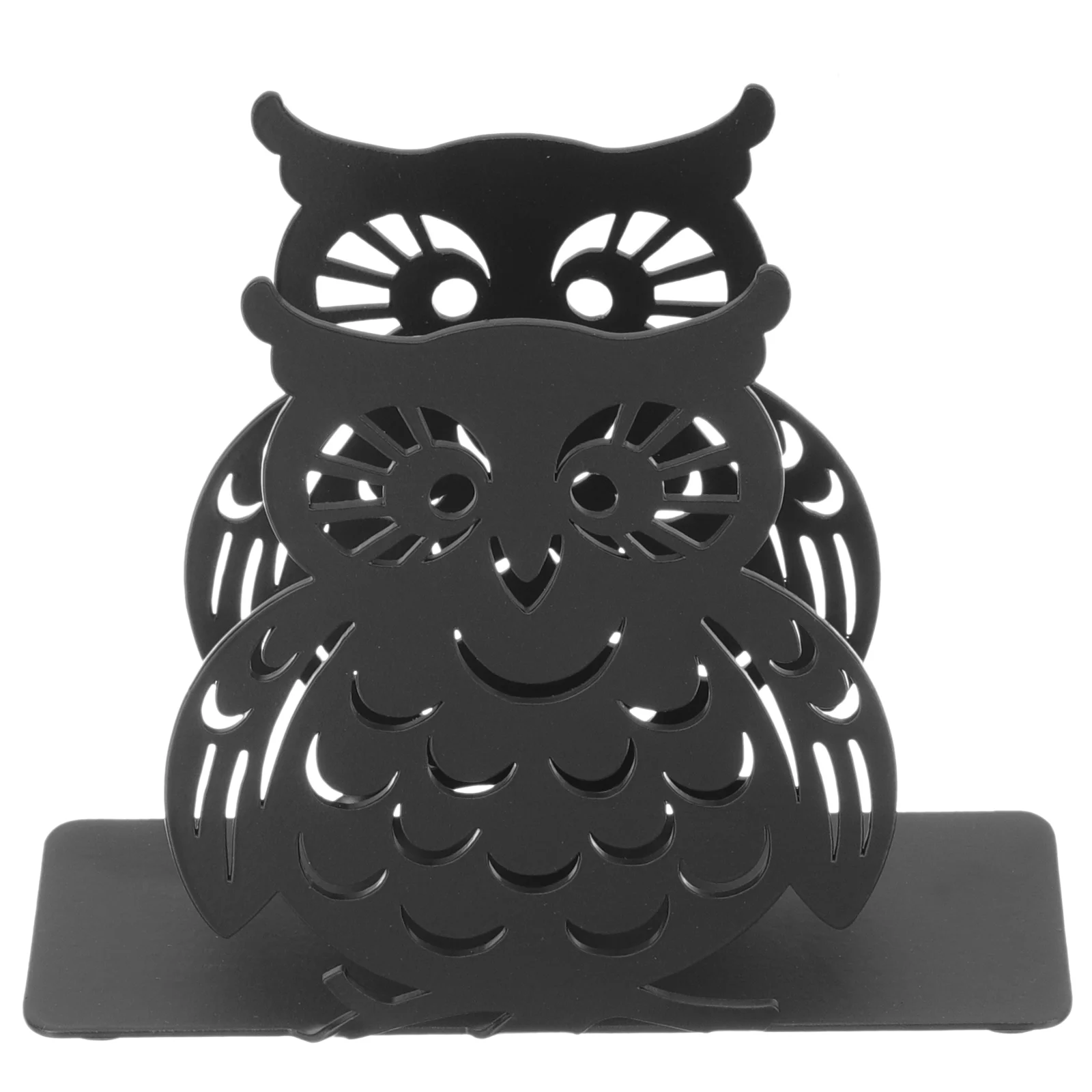 The Animal Owl Napkin Holder Flat Guest Table Decorate Rustic Paper Black Vertical Decorative Stand Dinner