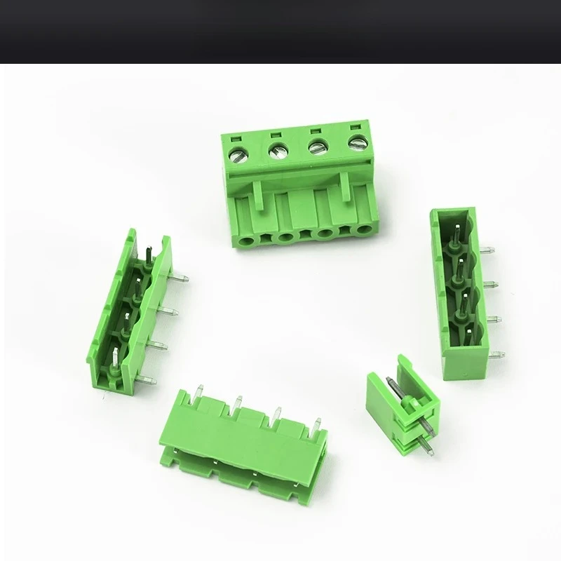2set 5.08mm/7.62mm Terminal Block 2-12P 2EDG-5.08/7.62 Male/Female Straight Curved Needle Socket PCB Wire Connector