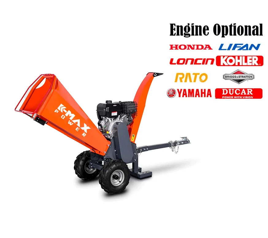 Customized 15HP Wood Chipper Professional Wood Processor, TUV CE Certified Roller-type Wood Crusher, Forestry Machinery