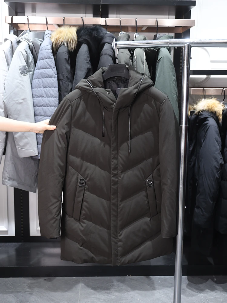 

Мужская демисезонная куртка Homesi: комфортная, ветрозащитная, с капюшоном, из нейлона, не мнется, повседневная