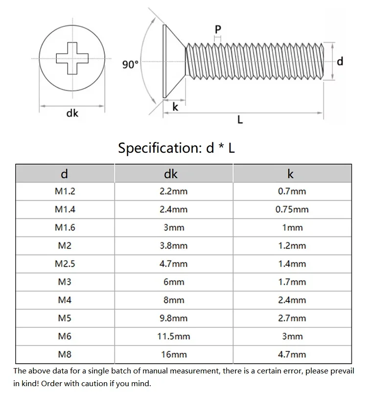 M1.2-M8 PEEK Countersunk Phillips Screws Insulated High Temperature Resistant Non-magnetic Plastic Anti-corrosion Bolts