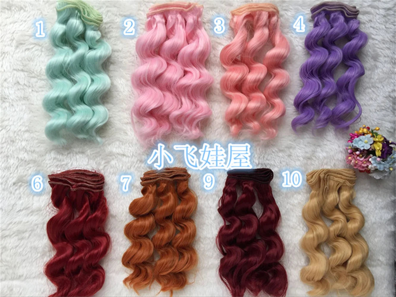 1 pcs 15cm*100cm wigs for BJD Ye Luoli SD DIY doll High-temperature wire fiber Hair curly wave hair wigs