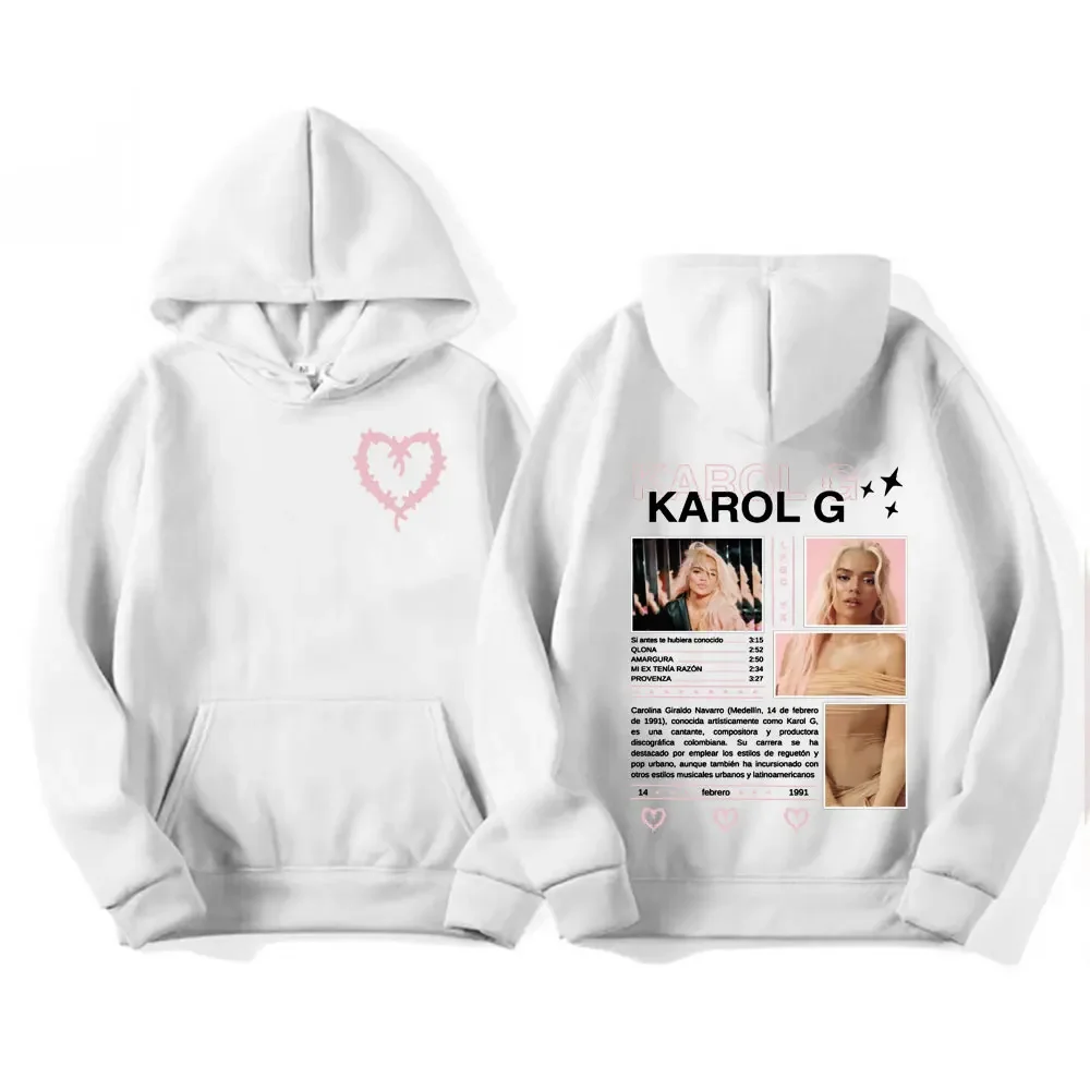 Hoodie Kasual Pria Grafis Tur Karol G Bichota 2025, Gaya Hip-hop Retro, Bahan Polar Berkualitas Tinggi dan Nyaman