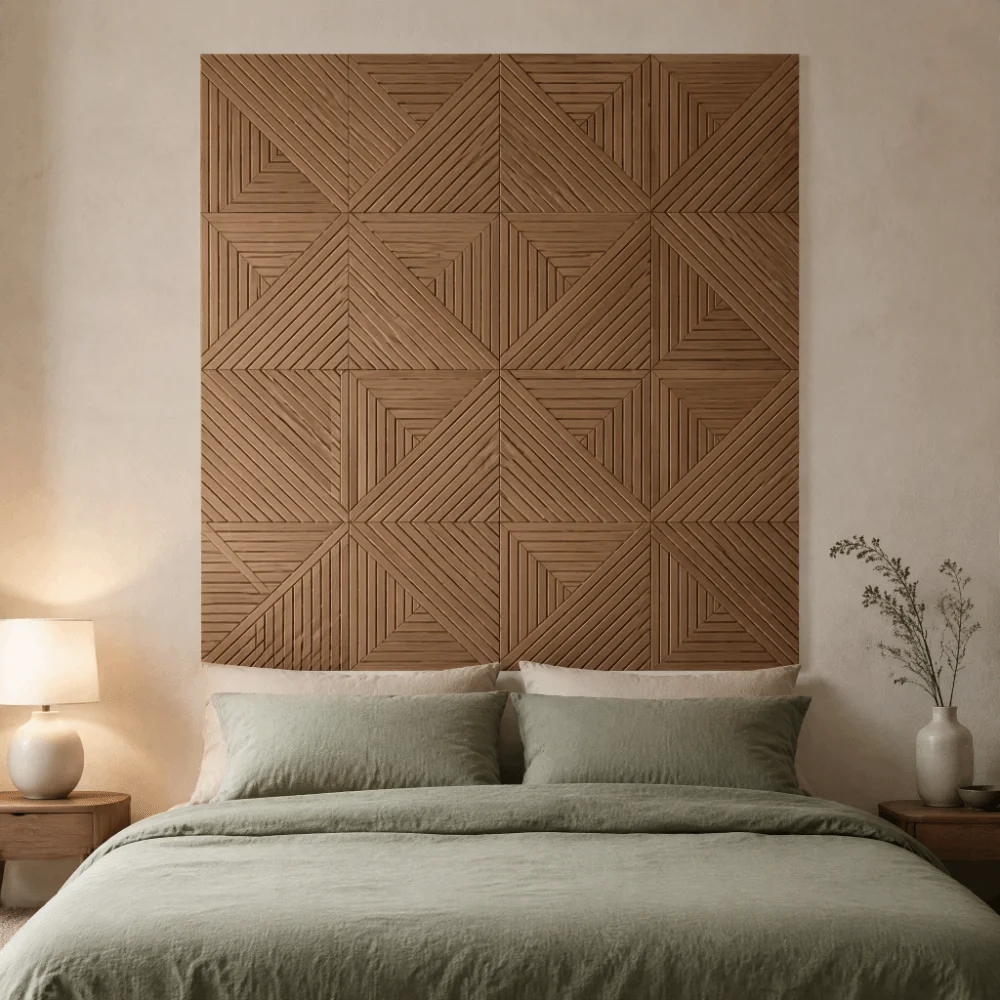 3D Wood Grain Acoustic Panels Polyester Fiber Peel And Stick Sound Absorbing Panels Noise Reduction Self-Adhesive