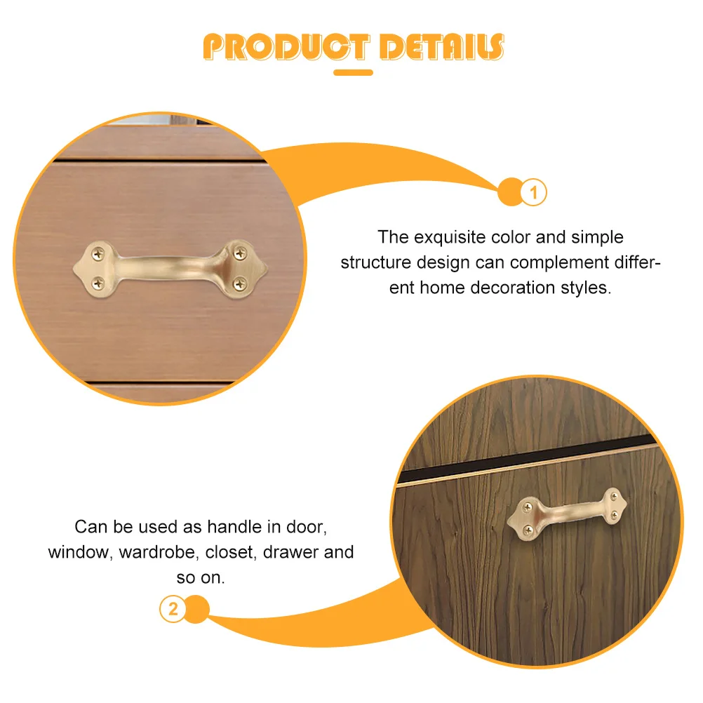 

Brass Drawer Pulls Handle Modern Cabinet Handle Durable Comfortable Easy Install Brass Drawer Pulls