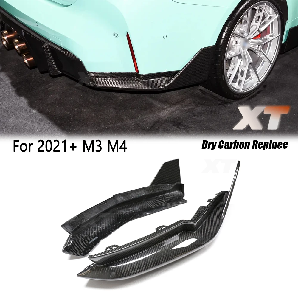 

Real Dry Carbon Fiber Rear Splitter For BMW 2021+ M3 G80 M4 G82 G83 Rear Bumper Replacement MP Style 2Pcs