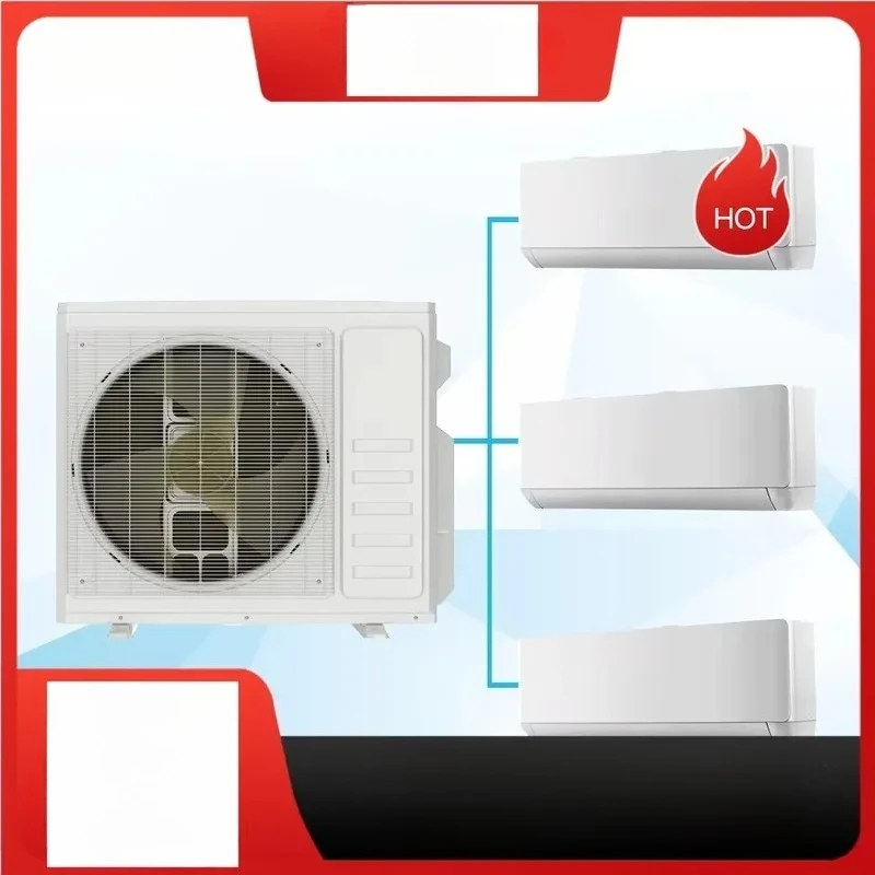 202636000 BTU T1 R32 R454B Multi-Zone Heating and Cooling Triple-Connection Outdoor Indoor Wi-Fi Smart Mini-Split Air Conditione