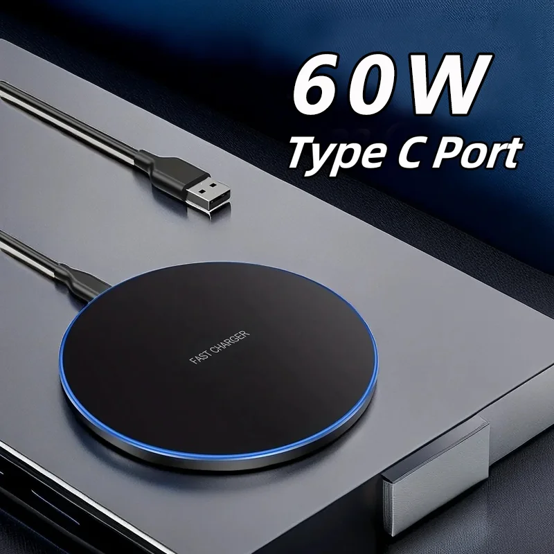 60W Wireless Charger for iPhone 13 12 11 X XR XS Fast wireless Charging Dock for Samsung Xiaomi Huawei Phone Qi charger wireless