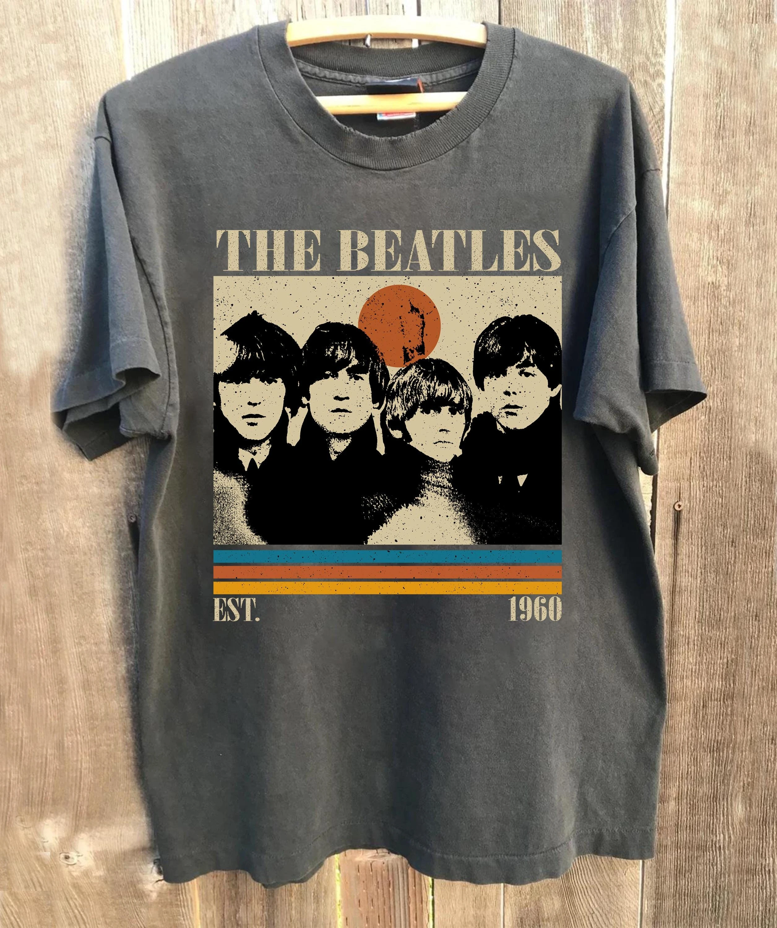 The Beatles T-shirt Vintage Rock and Roll Style 90s Beatles Shirt 2026 Summer Men Women Street Wear Y2K Cotton Oversized T-shirt
