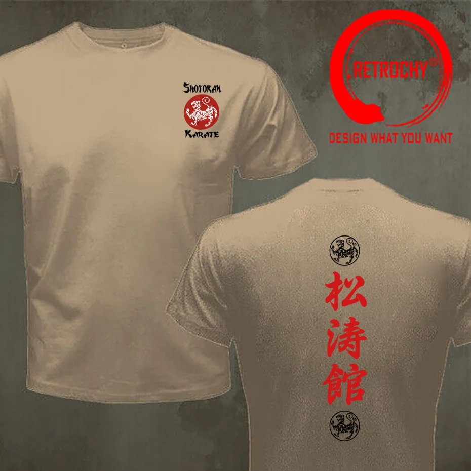 Funny Design Japan Martial Arts KICK Shotokan Karate  Shirt Men Fashion Trendy Casual Clothing Stylish Tops Tee Shirt Leisure Ts